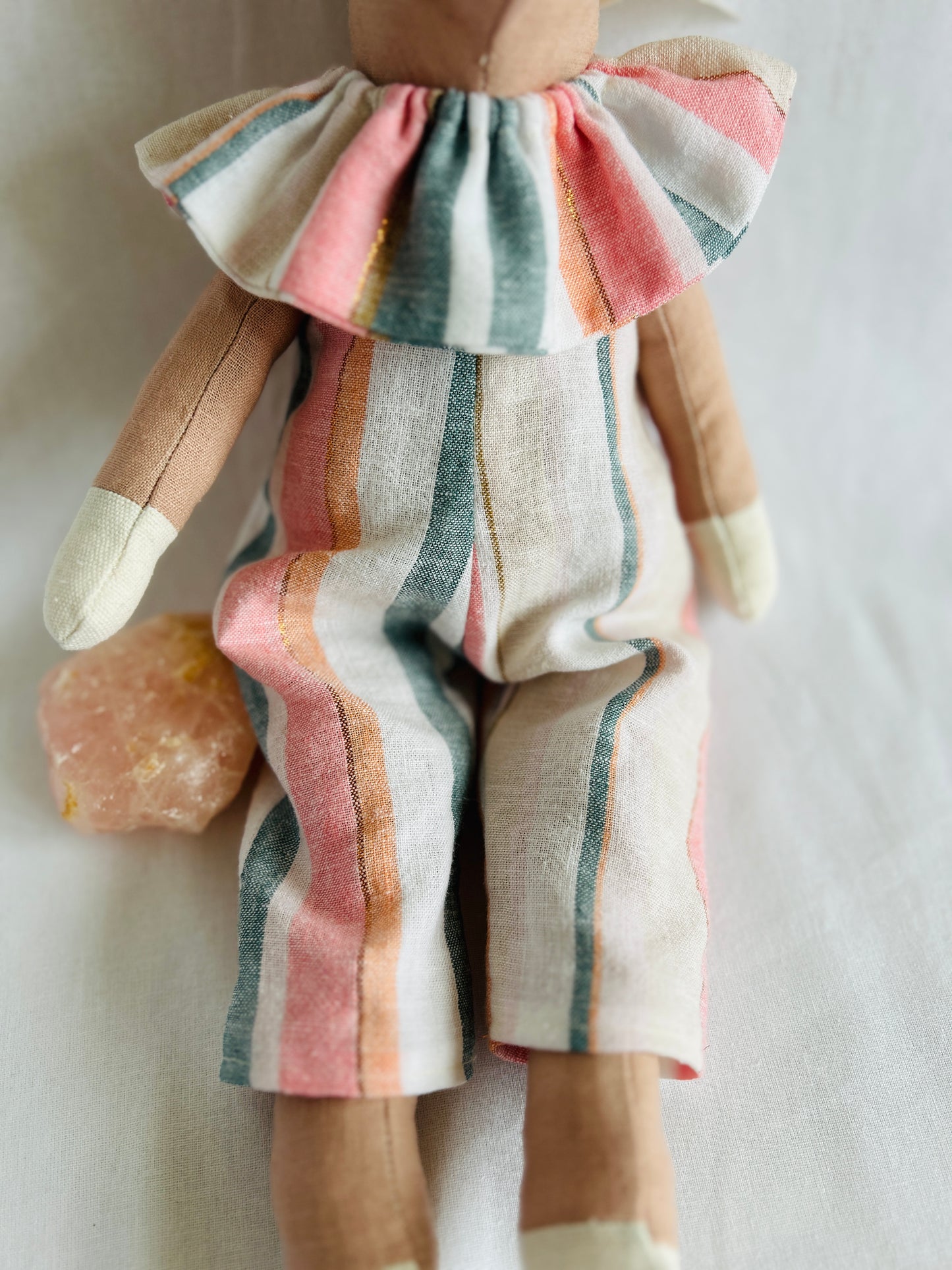 Handmade Mabel Mouse Soft Toy - Nude Pink & Milk Hands & Feet